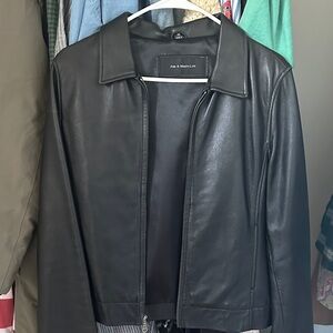 Jim and Marylou Black Leather Jacket medium unisex leather coat